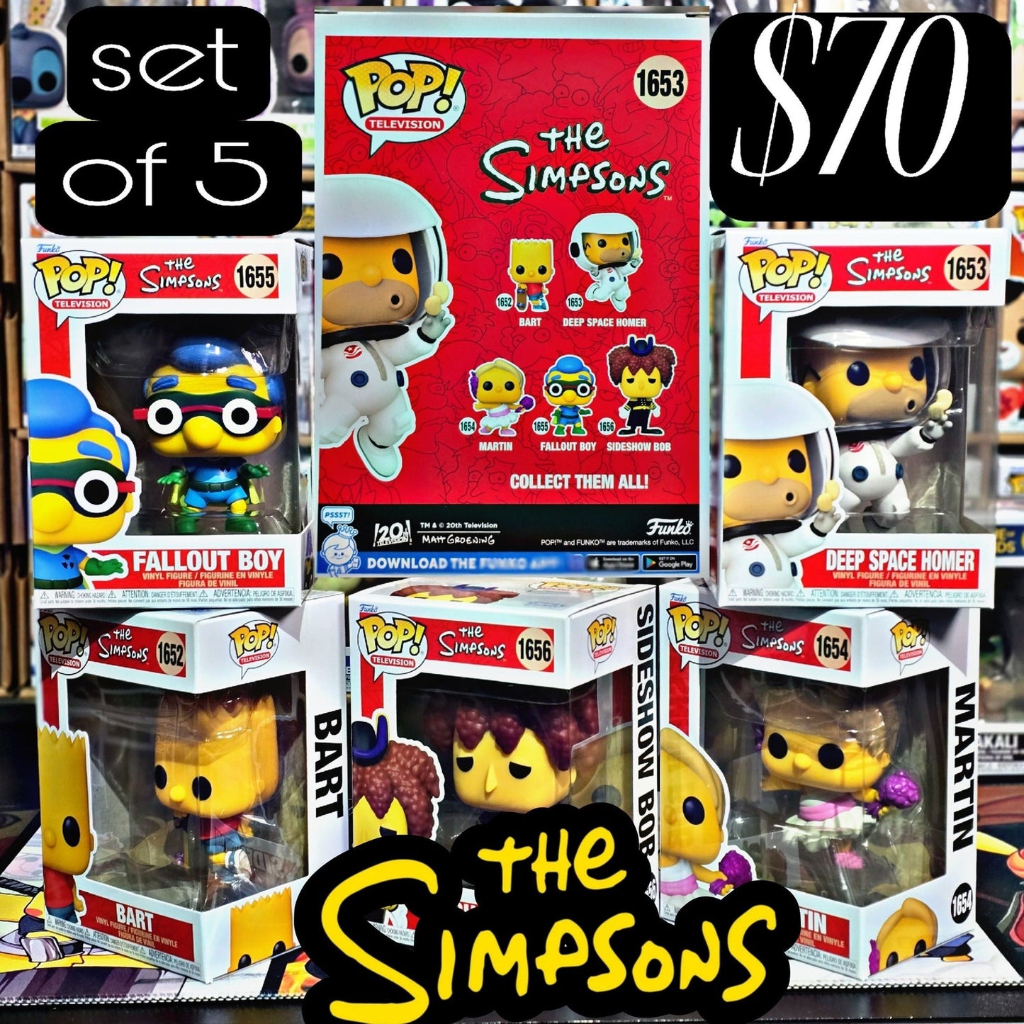 Set of 5 Funko Pop! Television | The Simpsons <2024>
