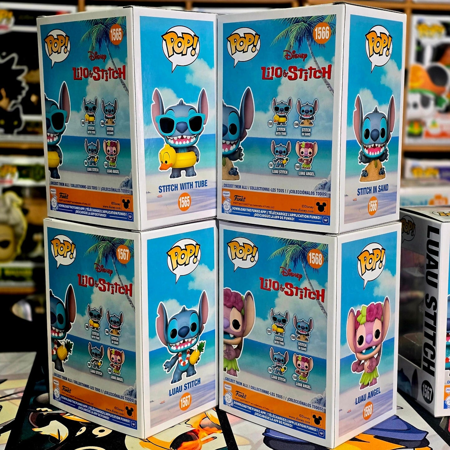 Set of 4 Funko Pop! Disney | Lilo & Stitch #1565 #1566 #1567 #1568 <2025>