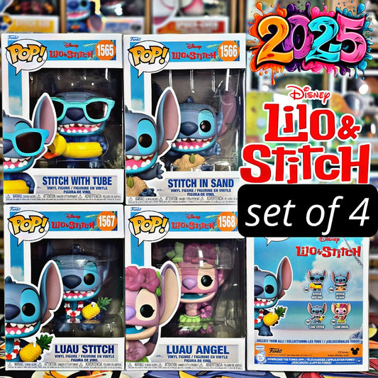 Set of 4 Funko Pop! Disney | Lilo & Stitch #1565 #1566 #1567 #1568 <2025>